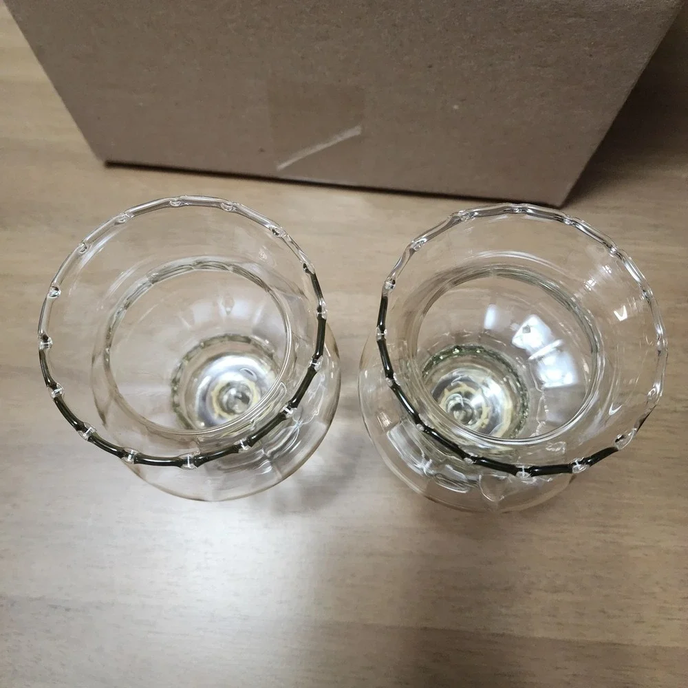 Vintage  Pair Homco Peg Votive Candle Holder Scalloped Edge